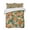 Orange Green Beige, variant on Quilts Full Size, Orange Green Palm Leaves Soft Comforter Bedding Set for Bed, Summer Tropical Floral Lightweight Quilted Bedspread with Pillow Cover(2 Pieces) for All Season, 78x90 Inch