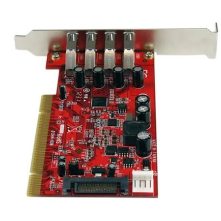 PCIUSB3S4 Adapter 4 Port PCI USB 3.0 Card SuperSpeed (No Low Profile Bracket)