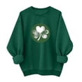 thumbnail image 2 of Zedker Plus Size Womens St Patrick's Sweatshirts Irish Shamrock Long Sleeve Graphic Shirt Casual Crewneck Pullover, 2 of 6