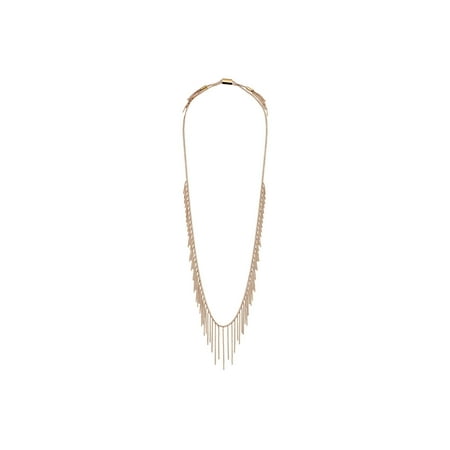 Linked Long Necklace - Michael Kors MKJ5793710 Womens Modern Fringe Adjustable Long Chain Necklace NEW!