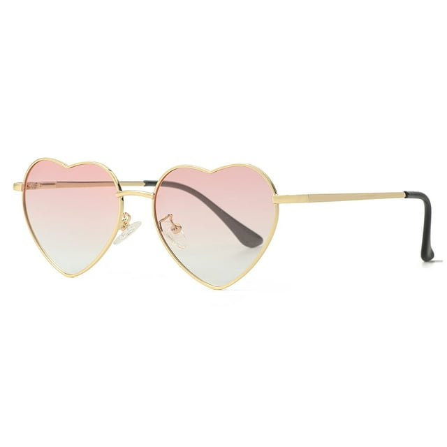 Gafas de Sol Polarizadas con Forma de Corazón Gleyemor para Mujer Doradas