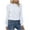 White, variant on Diufon Womens Long Sleeve Tops Ruffle Round Neck Blouses Casual Loose Solid Color Pullover Tops