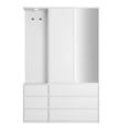thumbnail image 6 of Oufan Modern Wardrobe, Wood Wardrobe Closet with Hanging Rail & Shelves, Freestanding Armoire Storage Cabinet with 2 Doors & 6 Drawers for Bedroom, 6 of 9