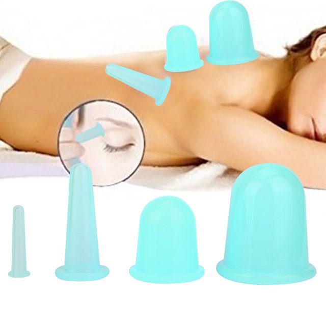 4 piezas ventosa masajeador facial con ventosas para celulitis masaje corporal ventosas terapia lifting tratamiento facial reafirmante tratamiento de terapia ANGGREK Otros