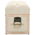 thumbnail image 3 of vidaXL Storage Bench 43.3" Cream Solid Wood Fir, 3 of 6