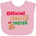 thumbnail image 3 of Inktastic Christmas Official Cookie Taster with Bell and Star Cookie Boys or Girls Baby Bib, 3 of 4