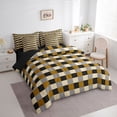 thumbnail image 3 of Homewish Minimalist Grid 7-Piece Reversible Twin Comforter Set for Kids, Buffalo Plaid, 3 of 8