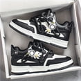 thumbnail image 2 of All-Season Casual Walking Shoes for Skateboarding, Gym, Casual Attire - Breat ,Black & White Faux Cover Upper with Cushioned Rubber Sole, Round Toe & Arch Support Men'S Low-Top Skateboard Sneakers -, 2 of 9
