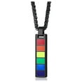 thumbnail image 1 of Joyería Colgante Rectangular Collar de Acero Inoxidable Acero Titanio Accesorios Gotero, 1 of 4