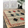 thumbnail image 3 of Ahgly Company Machine Washable Indoor Square Contemporary Chestnut Brown Area Rugs, 6' Square, 3 of 7
