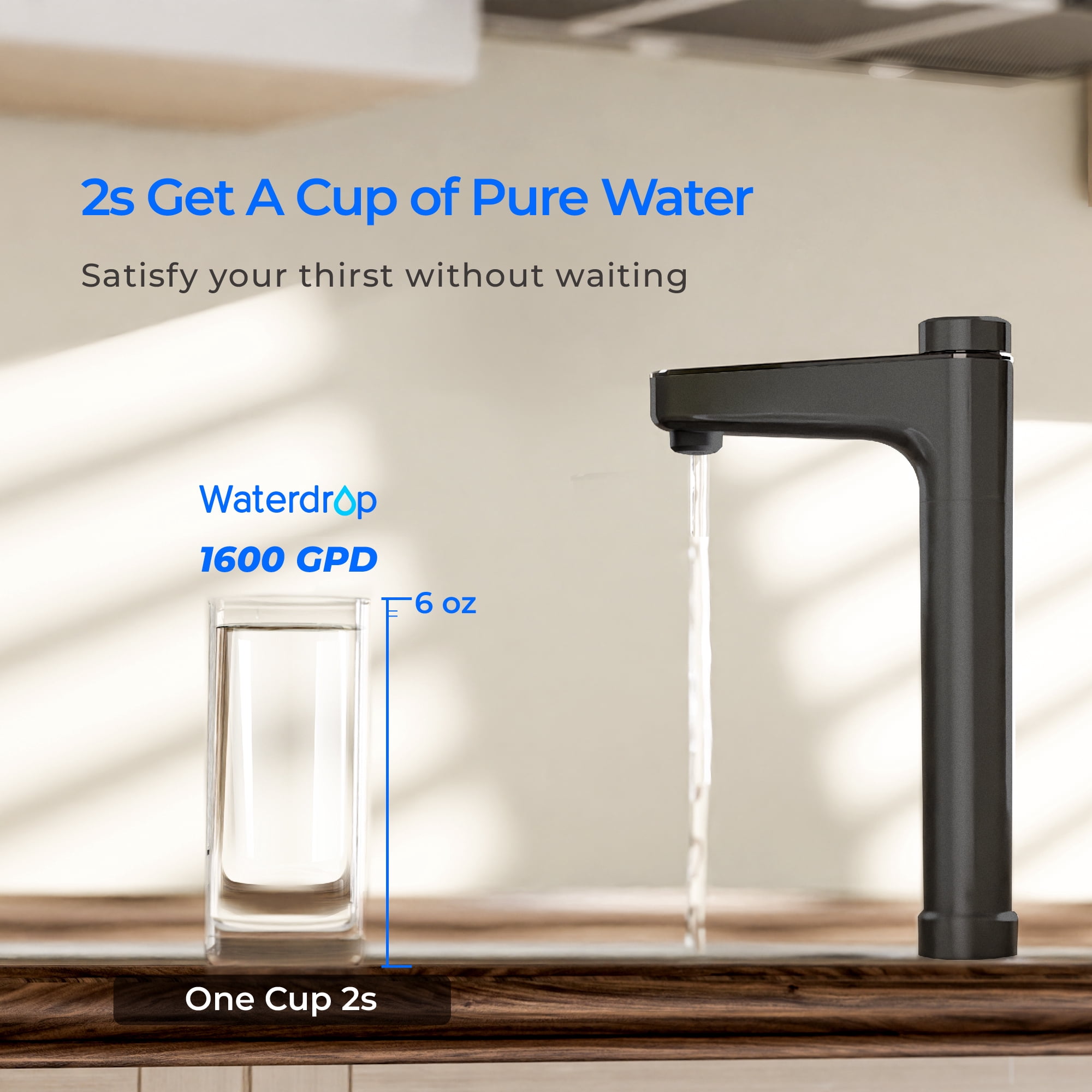 Waterdrop WD-X16-F3 Filter, Replacement for WD-X16-Alkaline 1600 GPD Reverse Osmosis System, 24-month Lifetime, Reduce PFAS