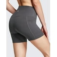 thumbnail image 3 of BALEAF Women's 5" Athletic Shorts High Waisted Brushed Side Pockets for Yoga Workout Volleyball Gray XXXL, 3 of 8