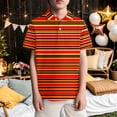 thumbnail image 2 of SGMVNU Boys Button Down Shirts Tops for Boys 10 Dressy Casual Short Sleeve Shirts Lapel Collar Printed Holiday Tops Kids Summer Outfit(Size 7-8 Years,Stripe#4), 2 of 4