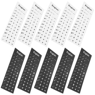 Arabic English Keyboard Stickers For Netbooks & Mini Laptops – White Background, Non-Glare Matte Vinyl