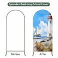 Lighthouse Arch Backdrop Cover, 6.6FT, Summer Beach Boat Retro ...