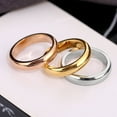 thumbnail image 2 of Ring Stainless Steel Simple Shiny Rings For Women Cute Minimalist Finger Jewelry Rose Gold Silver Color Smooth Size 4 To 10, 2 of 5