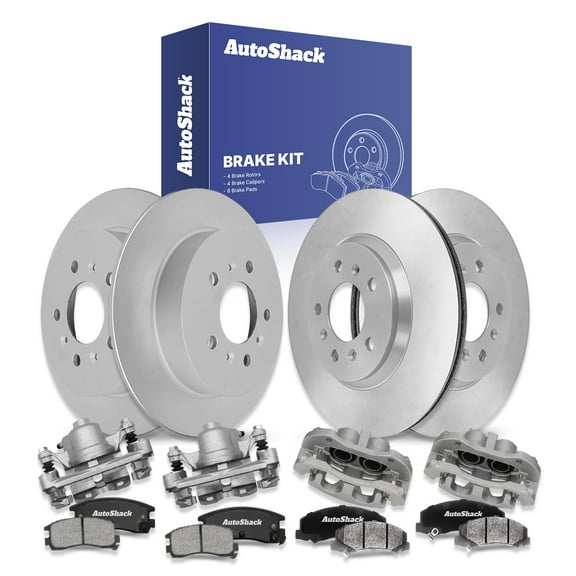 AutoShack Front & Rear Brake Rotors, Ceramic Pads & Calipers for Chevrolet, Impala 2006-2010 Monte Carlo 2006-2007, FWD V6 3.5L 3.9L V8 5.3L