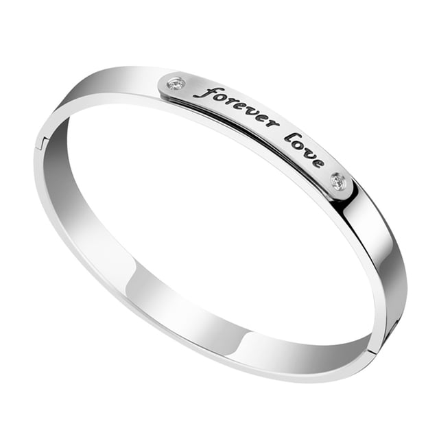 Brazalete de acero de titanio , con letras, regalo, amor familiar 6mm SM SunniMix Pulsera de acero inoxidable