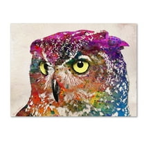 Trademark Fine Art 'Owl Drowing' Canvas Art by Mark Ashkenazi
