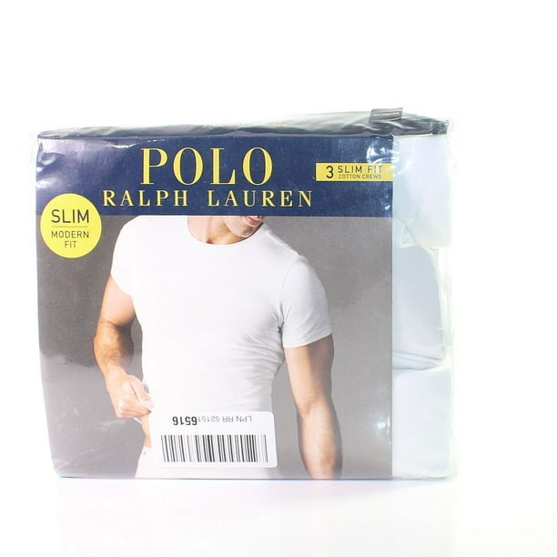 Polo Ralph Lauren Underwear Mens 3 Pack Slim Fit Crew Undershirt XL