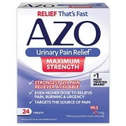 Azo AZO Soulagement de la douleur urinaire Force maximale, 24 onglets