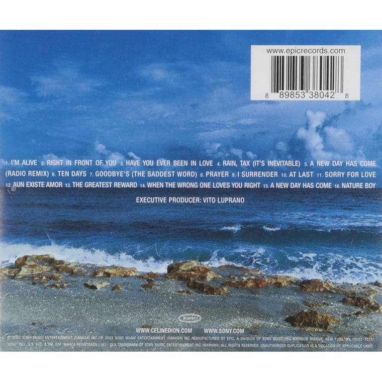 Celine Dion - A New Day Has Come - Music & Performance - CD 