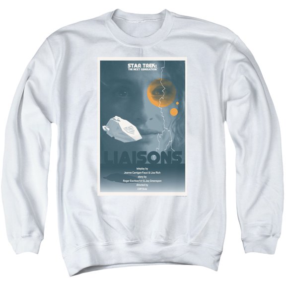 Star Trek Tng Season 7 Episode 2 Adult Crewneck Sweatshirt White
