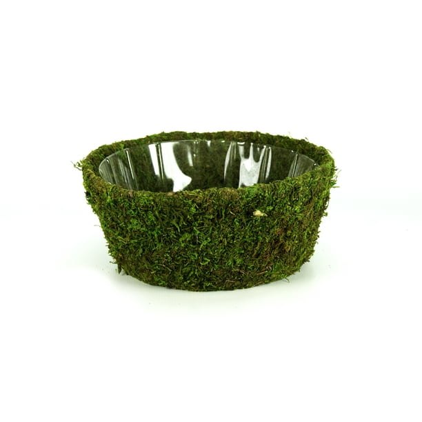 Decorative Moss Round Planter Roseville (Large)