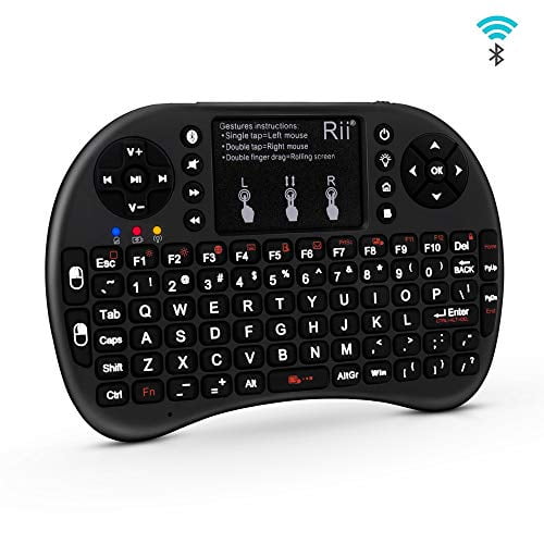Mise à niveau) Rii i8+ Mini clavier Bluetooth avec pavé tactile