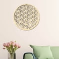 thumbnail image 4 of Flor de la vida, Decoración colgante de pared de la flor de la vida, Arte de pared de madera de geometría sagrada, Decoración espiritual del hogar para yoga/meditación, 4 of 5