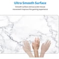 thumbnail image 4 of Marble White Mouse Pad Extended Large Gaming Mousepad XL Big Long Oversized Desk Mat Stitched Edges 31.5 X 11.8 Inch for Home Office, 4 of 6
