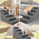 thumbnail image 4 of Escalera para perros Niubya de 5 peldaños, 58 cm de alto, gris antideslizante, 4 of 7
