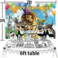 thumbnail image 6 of Madagascar Background Backdrop Banner Party Supplies for Photography Kids Birthday Decorations, 6 of 7