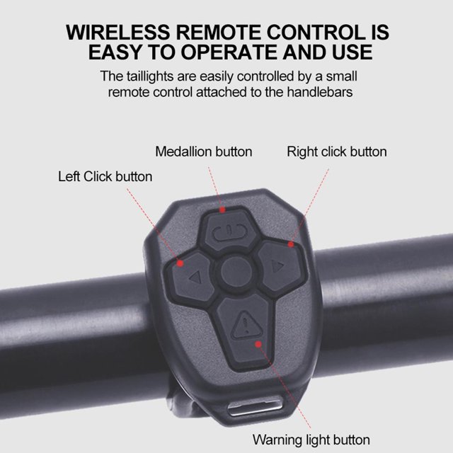 Luz trasera para bicicleta, luz trasera para bicicleta con luz trasera para bicicleta, luz trasera, salida de alta intensidad