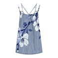 thumbnail image 5 of Taqqpue Women's Plus Size Tank Tops Sleeveless Cotton Flowy Floral Print V Neck Blouses Shirts Spaghetti Strap Summer Tops Casual Loose Fit Beach Vacation Tunic T Shirt for Women S-XXL, 5 of 6
