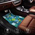 thumbnail image 6 of Pofeuu Shark And Leaves Print Car Foot Mat Set of 4 Pieces - All-Weather Full Set Floor Mats for Cars Trucks SUVs, 6 of 7