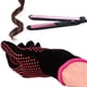 thumbnail image 3 of Zhuge guantes resistentes al calor para peinar el cabello, resistentes al calor, algodón + silicona, fucsia, 22 cm de largo-1 par, 3 of 5