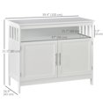 thumbnail image 2 of Table Console Blanche avec Tablette et Armoire / Armoire de Rangement pour Entrée et Salon - 39,4 Pouces L x 16,9 Pouces P MDF Armoire de Bar de Cuisine, 2 of 7