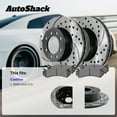 thumbnail image 3 of AutoShack Front Brake Rotors & Ceramic Pads for Cadillac, CTS 2014, AWD RWD V6 3.0L 3.6L - E-Coated Drilled & Slotted - ShadowGuard - 12.44" (316 mm), 5-Lug, 3 of 5