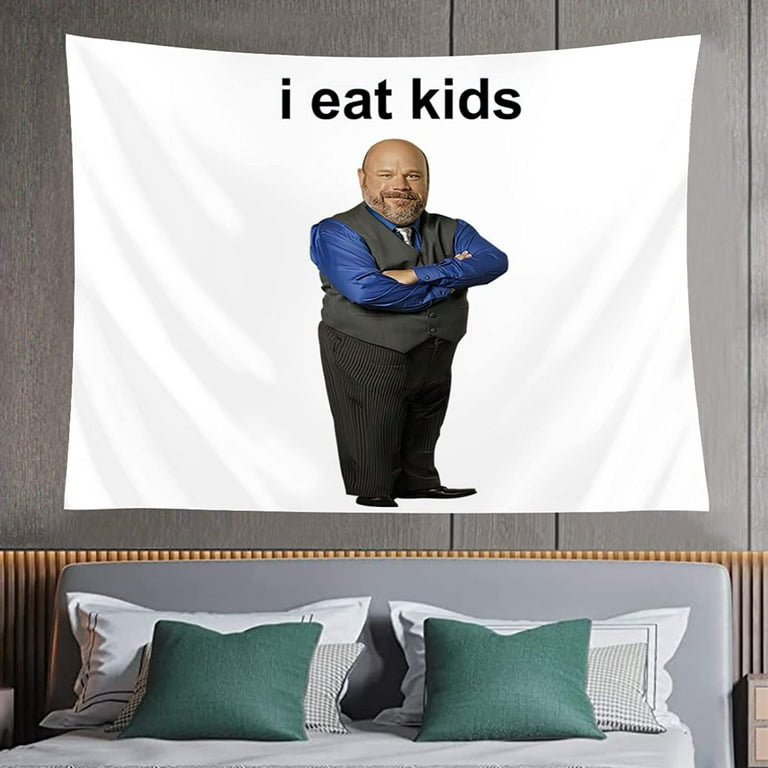 Funny Tapestry I Eat Kids Funny Man Wear Suit Tapestries Wall Hanging Backdrop Party Decorations for College Dorm Bedroom 40 x 60 100cm x150cm Walmart
