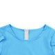 thumbnail image 5 of Vestido de manga corta con cuello redondo de color liso para niñas de medianas y grandes, informal, cómodo y de poliéster., 5 of 8