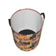 thumbnail image 3 of Daiia Cute Cartoon Cat Round Laundry Basket with Handles Thickened Waterproof Circular hamper,Dirty Clothes Storage Basket for Bedroom,Bathroom,College Dorm-Small, 3 of 8