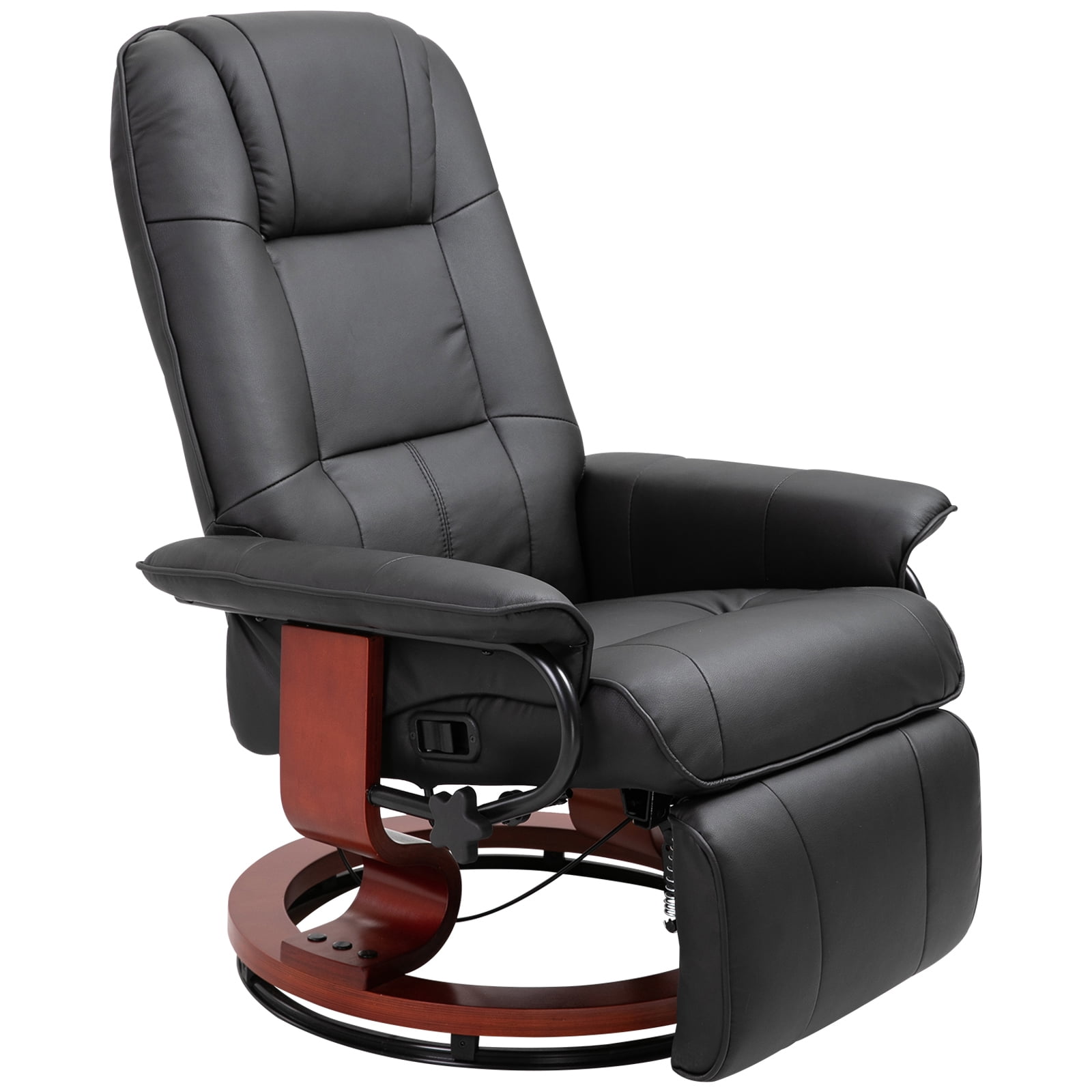 HOMCOM Manual Recliner Chair Armchair Sofa with Faux Leather