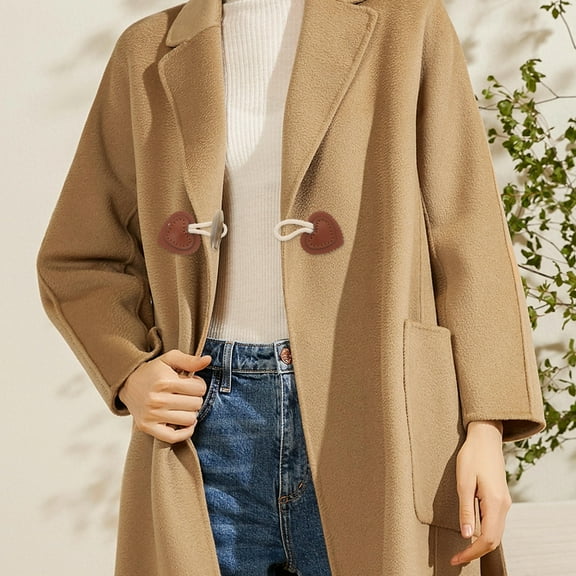 Raindrops  7 Pairs Faux Leather Horn Buckle Toggle Button Closure Large Child Man