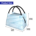 thumbnail image 3 of Vsdgher Blue Marble Print Insulated Reusable Bags with Sturdy Zipper and Handles, Foldable Totes for Hot or Cold Food Bring or Delivery, 3 of 8