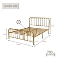 thumbnail image 6 of alazyhome Sturdy Metal Platform Queen Bed Frame, Easy Assembly, Gold, 6 of 6