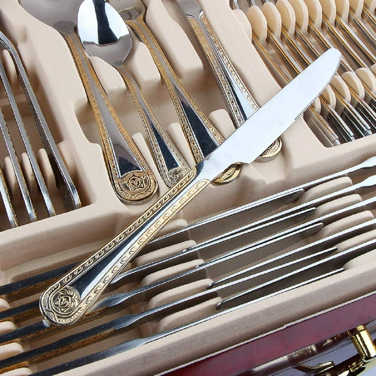 Hot Sell PVD Plated Stainless Steel Cutlery Set Restaurant