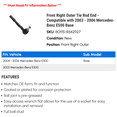 thumbnail image 2 of Front Right Outer Tie Rod End - Compatible with 2003 - 2006 Mercedes-Benz E500 Base - Beck Arnley, 2 of 2