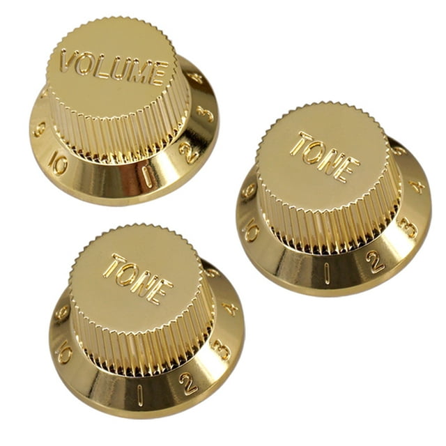 Pomo Perillas de control de volumen de tono de guitarra eléctrica Kit de 1 volumen / 2 tonos para guitarra eléctrica ST / SQ Tomshoo Pomo