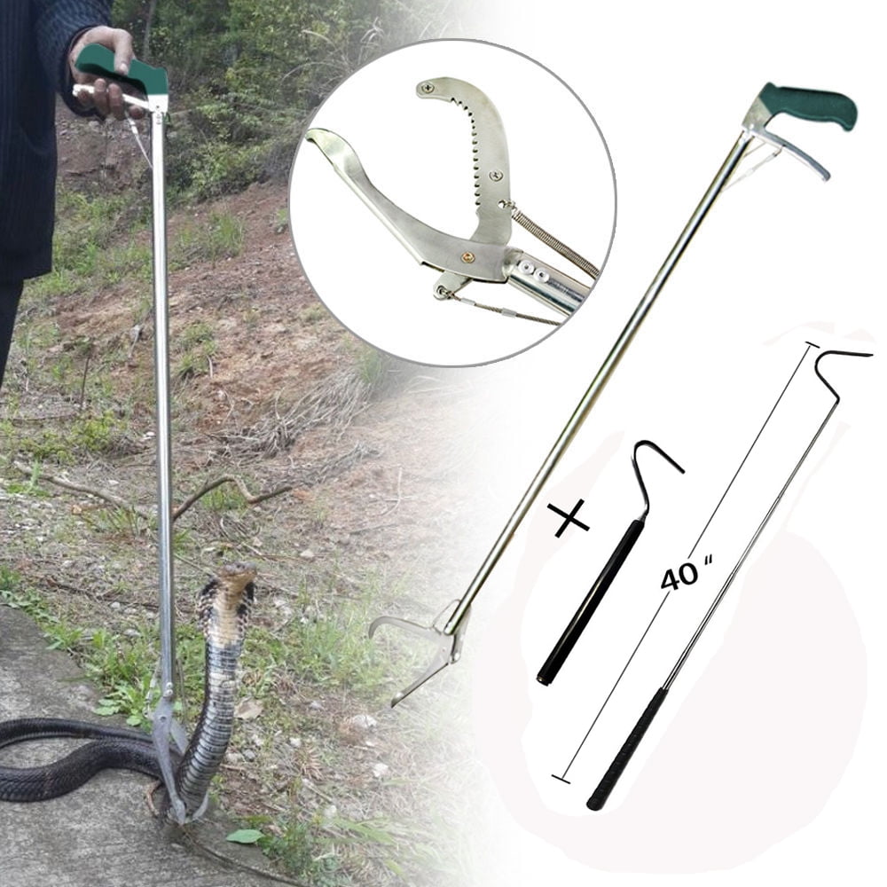 iClover 47 Inch Professional Standard Snake Tongs Reptile Grabber